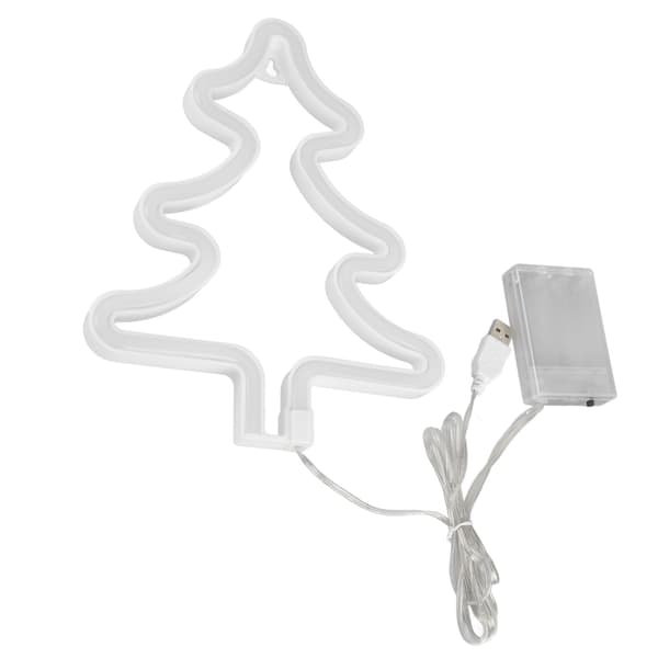 3-pack gröna julgransneonskyltar, LED-upplyst dekor för sovrum, bar, fest, säker, stabil, unik form