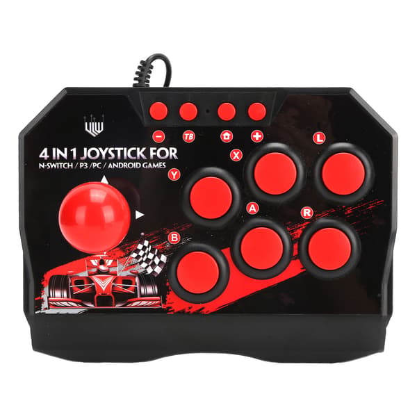 Arcade Fight Stick Trådbunden Arkadjoystick Arkadspelstillbehör för Switch/PC/PS3