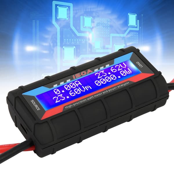 Wattmeter Strømanalysator LCD Digital Voltmeter Ammeter 150A RC Flytester