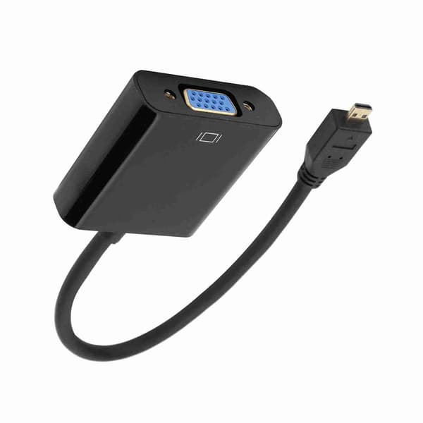 Micro HDMI til VGA Video Konverter Adapter 1080P til Raspberry Pi 4B med Strømforsyningsfunktion