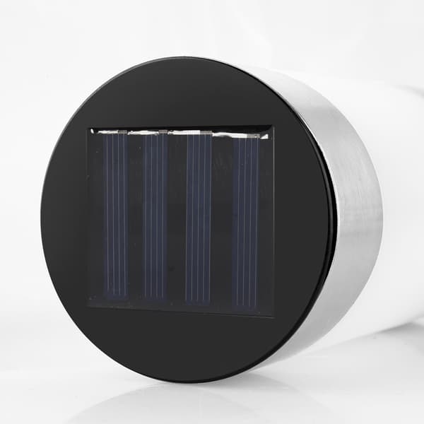 2-pak rustfrit stål Solar LED væglamper Udendørs Have Gård Sensorlamper