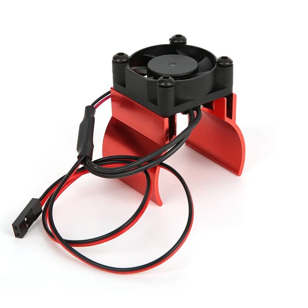 Motor køleplade køleventilator 1/10 RC bilmodel tilbehør passer til Traxxas TRX-4 Rød