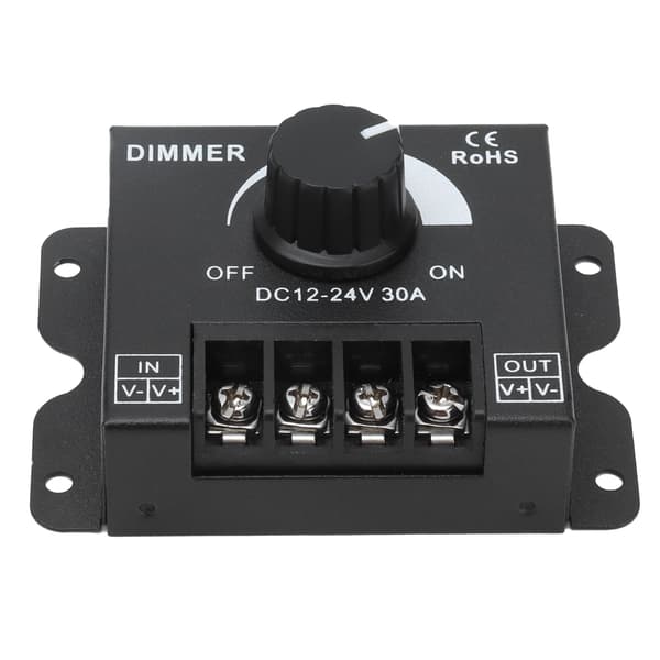 30A PWM LED-dæmper Unicolor Enkeltkanals Dæmpningscontroller DC 12V-24V til Strip Lights