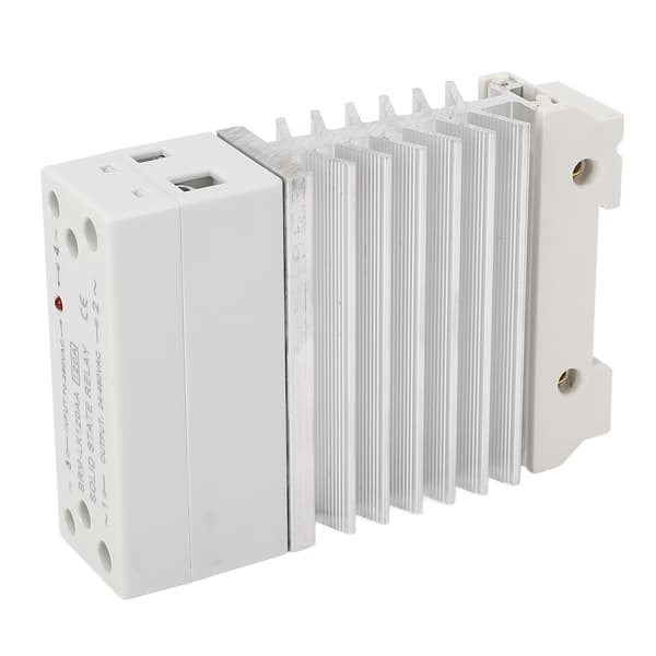 120A AC Solid State Relæ, Skinne Montering SSR m/ Køleplade, 70-280VAC Ind, 24-480VAC Ud