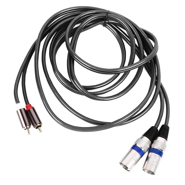 2 RCA til 2 XLR-kabel Han Fleksibel PVC til hjemmebiograf-lydenhedsforbindelse 3 meter