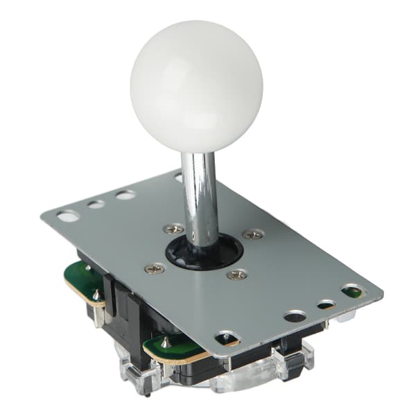 DIY USB-kontroller Dator Rocker Oval Ball Joysticks med kontrollchip för arkadspel Vit