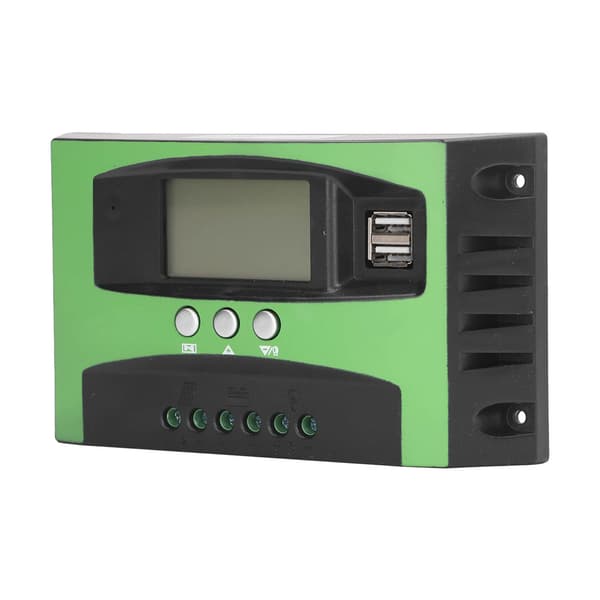 Solpanel Opladningsregulator 30A 12V/24V LCD-display Intelligent Regulator til PV-system