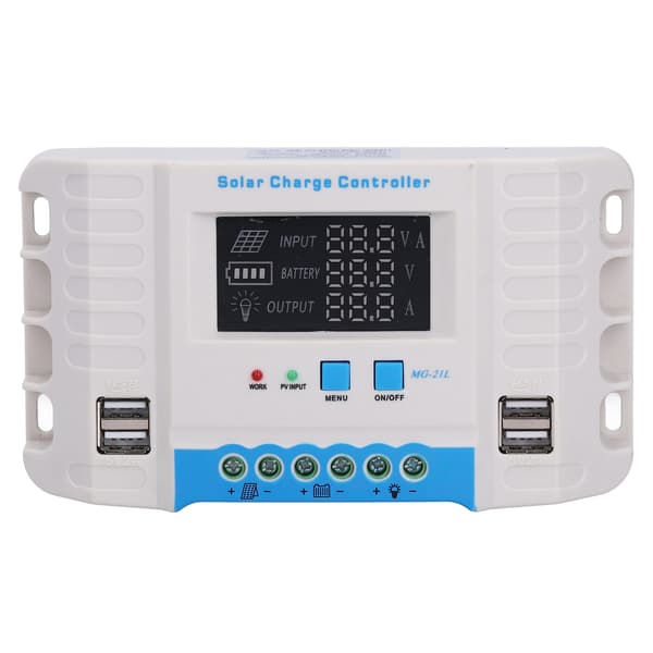 PWM Solar Charge Controller 10A 12V/24V LCD Display ABS Housing MG2430Z til Hjemmesystem