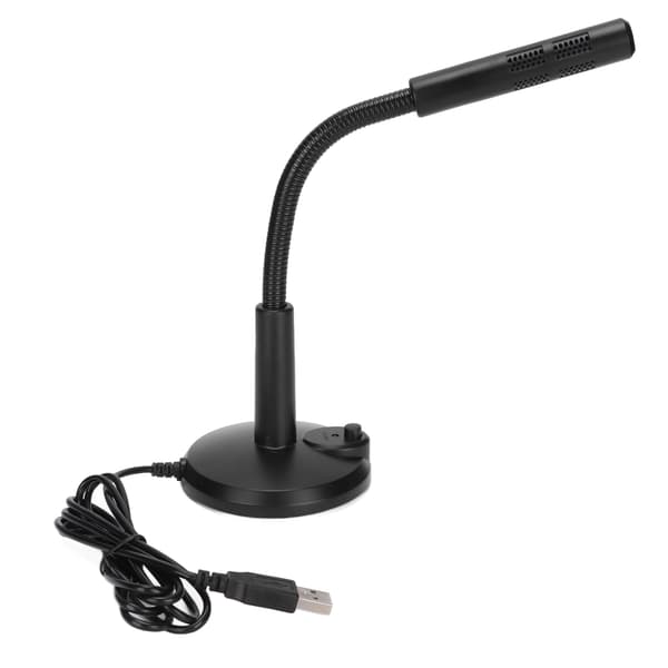 USB-bordmikrofon Plug and Play Omnidirektionel mikrofon til stationær computer med mute-knap til PS4, computer, bærbar computer
