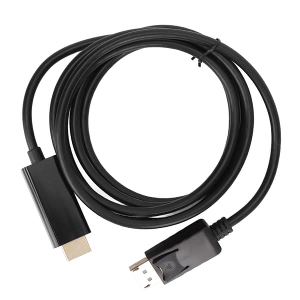 DisplayPort til HD Multimedia Interface-adapter til tv'er og computere, 1,8 m/5,9 fod, 1080p DP til HD Multimedia Interface