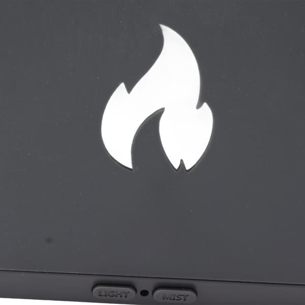 Flamdiffusor 130ML 3D ihålig USB-flamdiffusor luftfuktare med 7 LED-färgljus för hemmet 5V Mörkgrå
