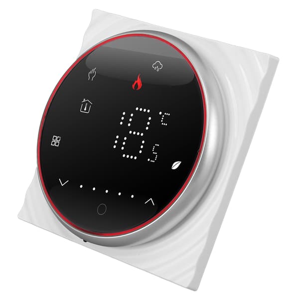 LED Smart Termostat til Vandopvarmning Programmerbar Termostat Nøjagtig 7-dages Programmerbar Termostat AC95‑240V Firkantet Base Sort