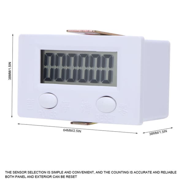 BERM BEM-6C 6-siffrig LCD-räknare 0-999999, elektronisk handräknare