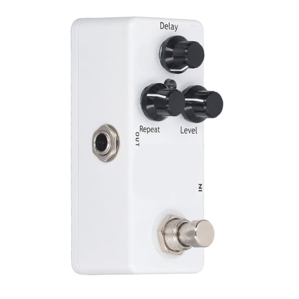 Gitarr Delay Pedal Aluminiumlegering LED-indikator 3 rattar Kontroll Elgitarr Effektpedal DC 9V