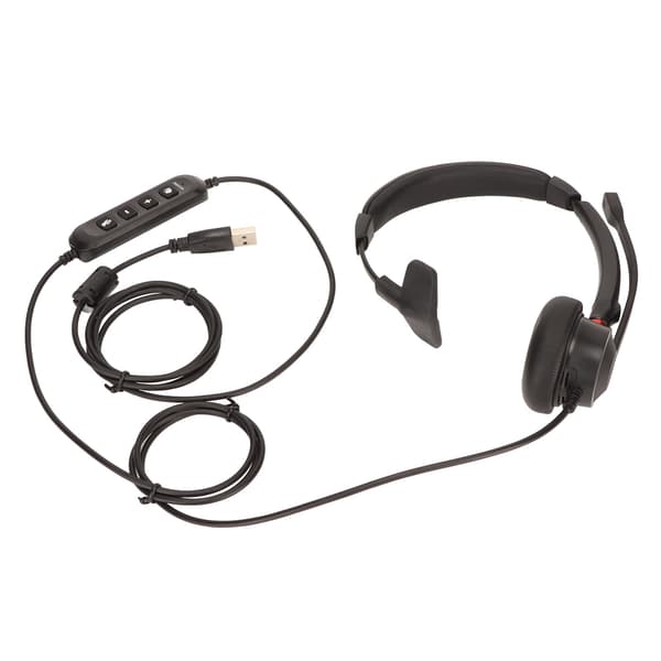 Call Center Headset ENC Active Noise Cancellation Single Ear Customer Service Headphone with Microphone for Office