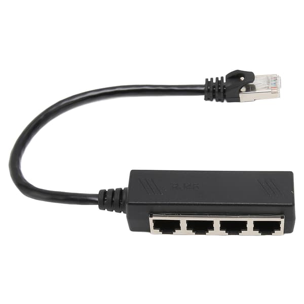 RJ45 Ethernet Splitterkabel Ét Punkt Fire Ethernetkabel Splitter ABS PCB RJ45 Splitteradapter til Bærbar Computer