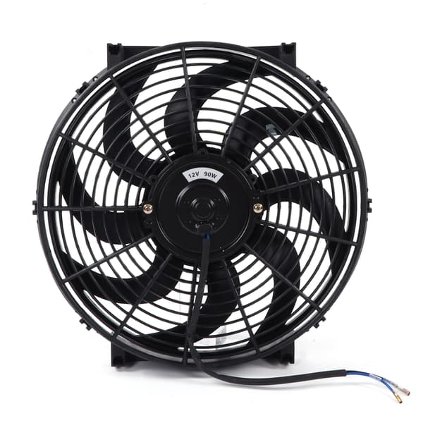 14 tommer universal elektrisk kølerkøleventilator monteringssæt 12V 90W slank ventilator push pull