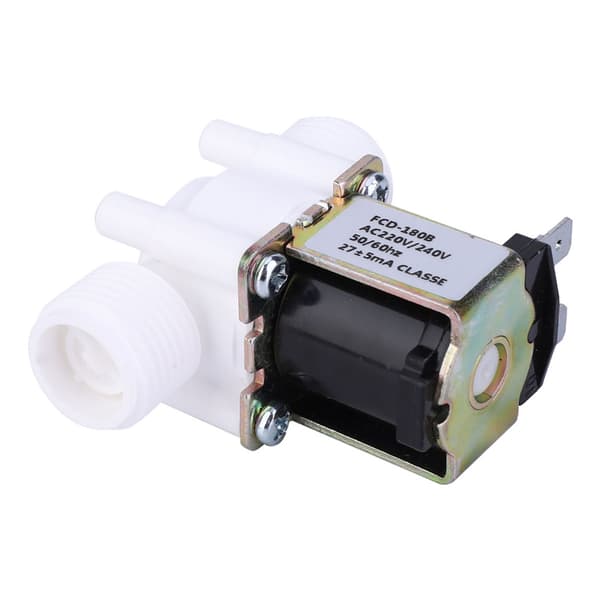G1/2\" NC Plastmagnetventil, 220-240V AC, Normalt Stängd Vatteninloppsventil
