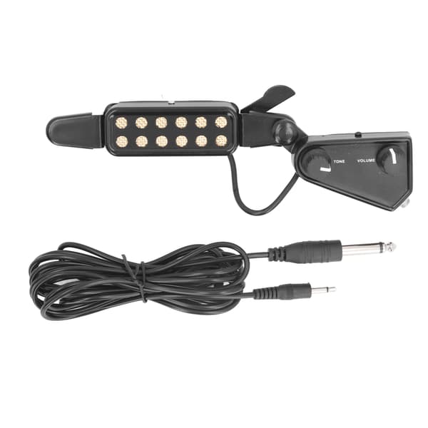 Akustisk Gitarr Pickup Volym Justerbar Magnetisk Gitarr Pickup med 3 Meters Kabel Svart