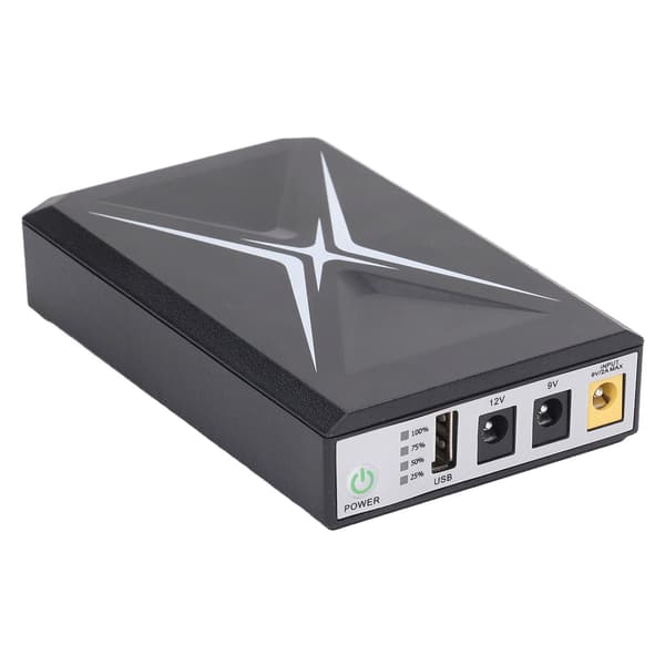 Mini UPS Batteribackup 10400mAh Avbrottsfri Strömförsörjning för Säkerhetskamera Router WiFi
