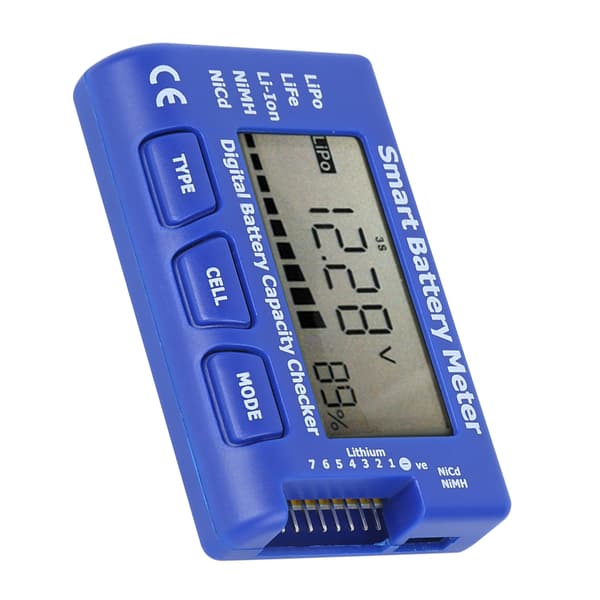 5-i-1 Smart Batteritestare LCD-display Kapacitetskontroll, Digital Voltmeter
