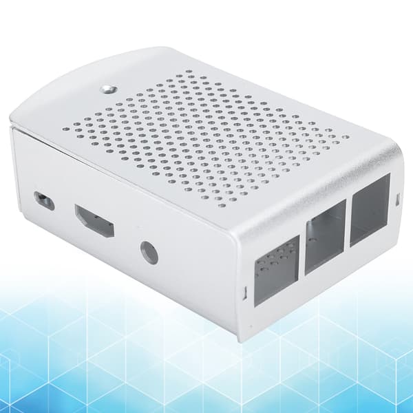 Aluminiumlegeringsfodral för Raspberry Pi 3 b 2B moderkort kylande skyddslåda silver