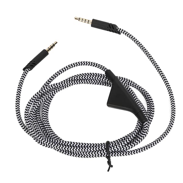 Spelheadset Förlängningskabel Ersättning Flätad Hörlursförlängningssladd med Volymkontroll för Astro A10 A40 A40TR