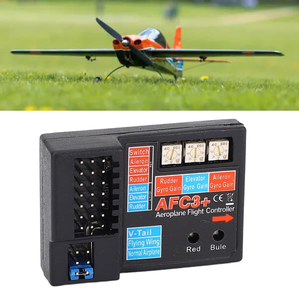 AFC3 3-axlig gyro-stabilisator flygkontroll för RC fastvingade flygplan, 4-6V DC, helautomatisk balanssystem