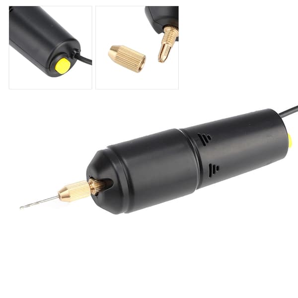 Bärbar Mini Elektrisk Borr Handhållen Mikro USB Borrsats 3 Bits DC 5V