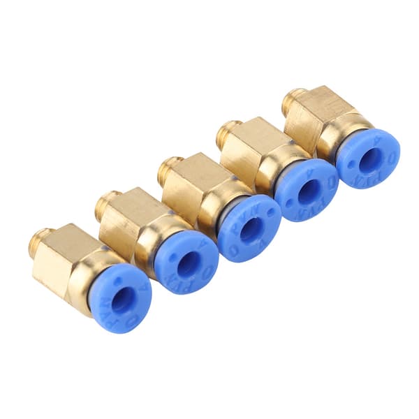 5 STK 3D-printertilbehør PC4-M6 lige gennemgående pneumatisk samling ydre diameter 4MM