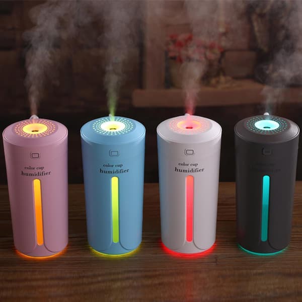 Bärbar USB LED Ultraljud Hem Kontor Bil Luftfuktare Luftspridare Renare Atomizer