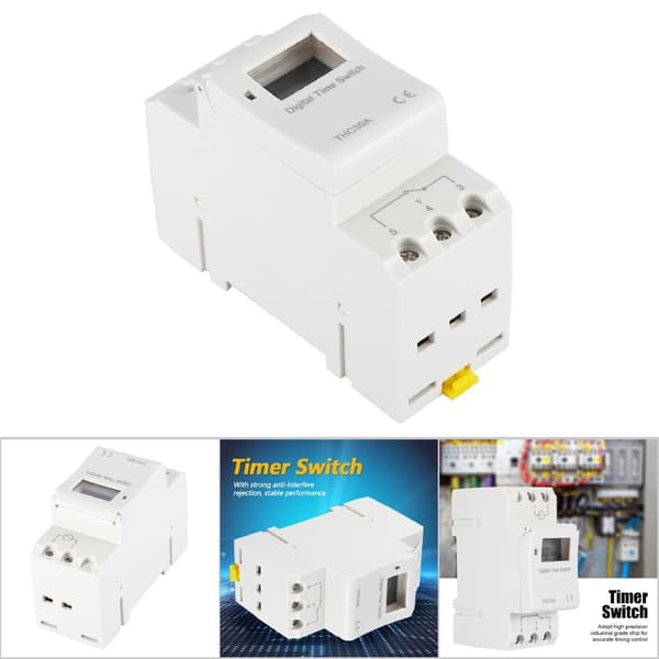 THC 30A Digital Timerkontakt Programmerbar Elektronisk Tidsstyringskontakt (220V)