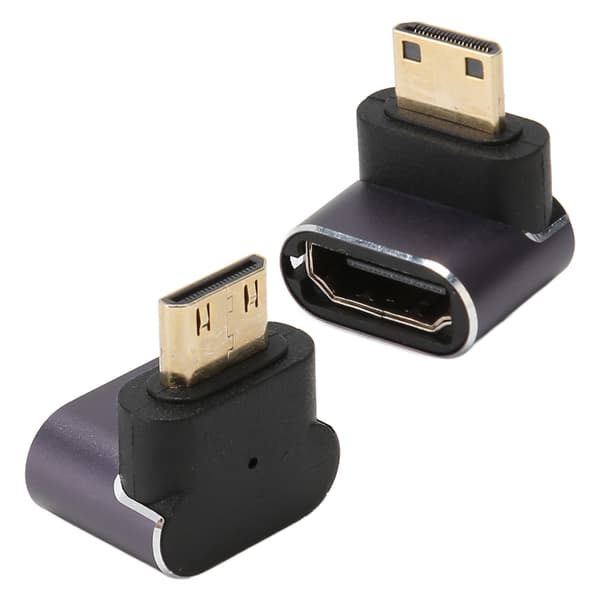 Mini HD Multimedia Interface Adapter Han til Hun 8K 48 Gbps Aluminiumlegeringsskaladapter med LED-lampe til kontor