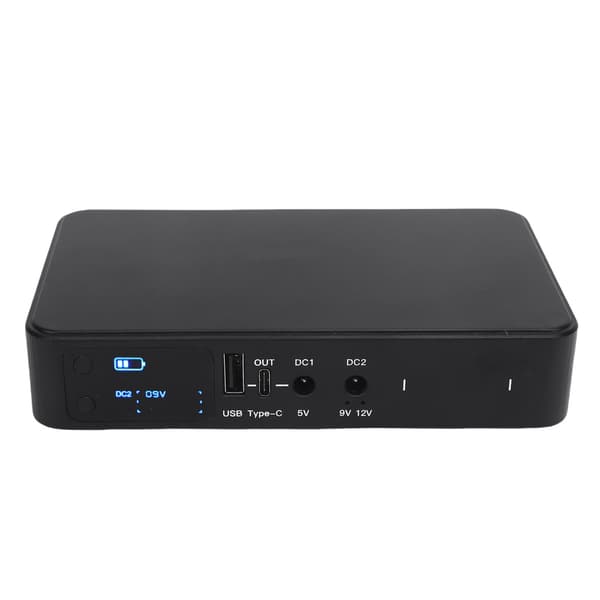 Mini UPS 10400mAh reservbatteri för router säkerhetskamera, USB-C DC 5V 9V 12V utgång