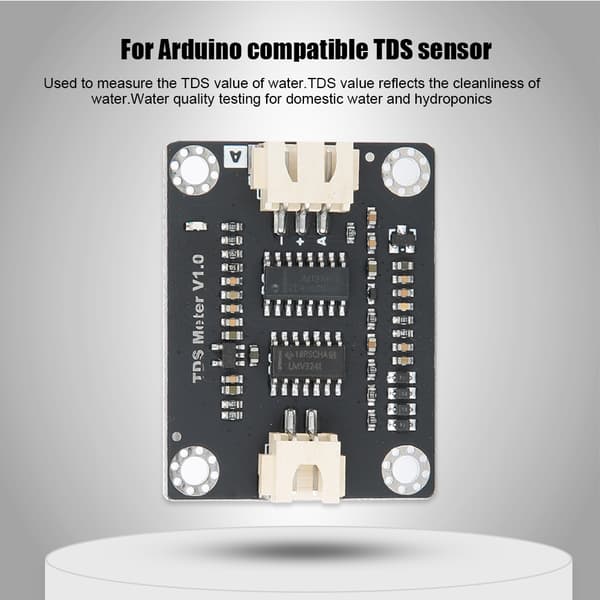 Analog TDS-sensor med 2 prober til kvalitetskontrol af husholdningsvand og hydroponics
