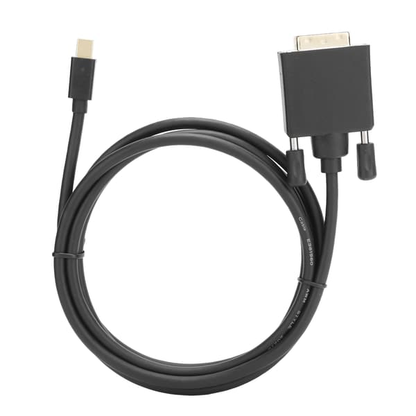 Mini DP til DVI-kabeladapter Kobberleder 4K 1080P med ABS-hus 1,8m/5,9ft