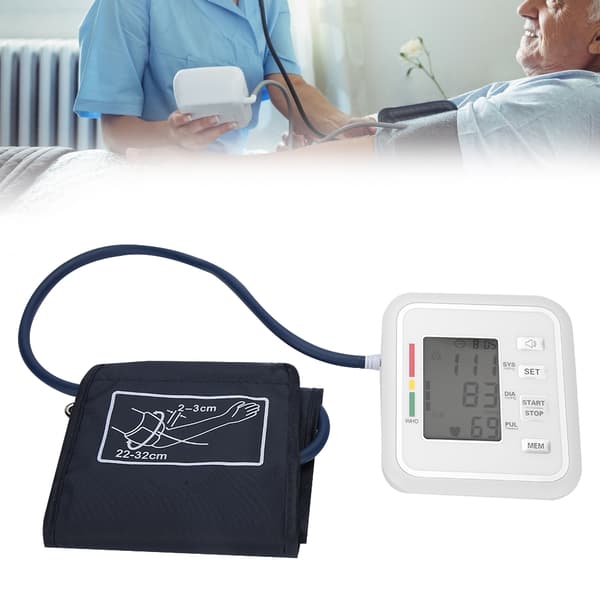 Armblodtryksmåler LCD Digital Display Stemmeudsendelse Blodtryksmåler Armbånd 22-32cm