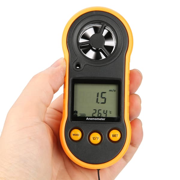 GM818 LCD Digital Anemometer Håndholdt Vindhastighedsmåler Lufthastighedstester