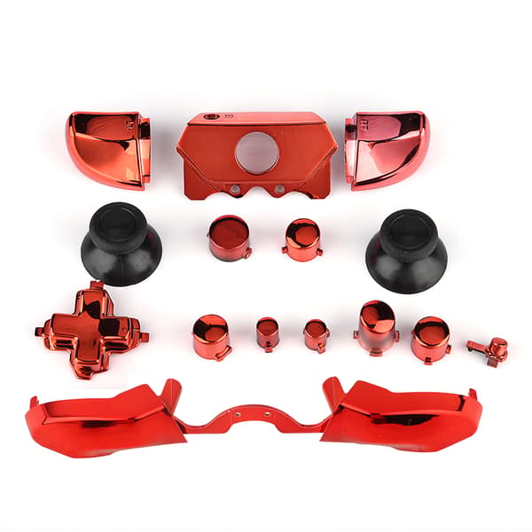 Komplet knapsæt Mod udskiftningsdel til Microsoft Xbox One Controller 3,5 mm Jack (rød)