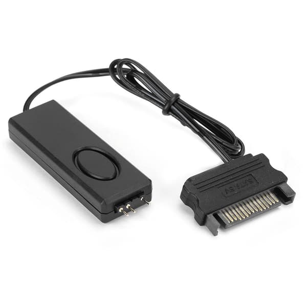 RF fjernbetjening blæser lys controller PC tilbehør 5V Symphony ARGB sort SATA-Pin (sort)