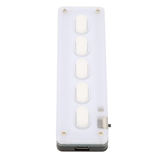 Programmerbart tangentbord 5 tangenter trådbunden USB trådlös Bluetooth dubbelläge Mini Silikon Tyst DIY Programmerbart speltangentbord Vit