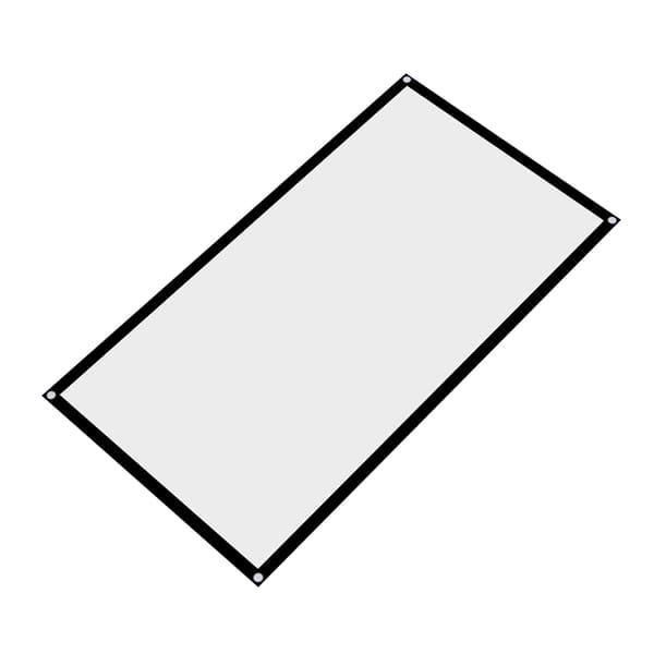 1 stk. bærbar foldbar krølfri hvid projektorlærred 16:9 (72 tommer)