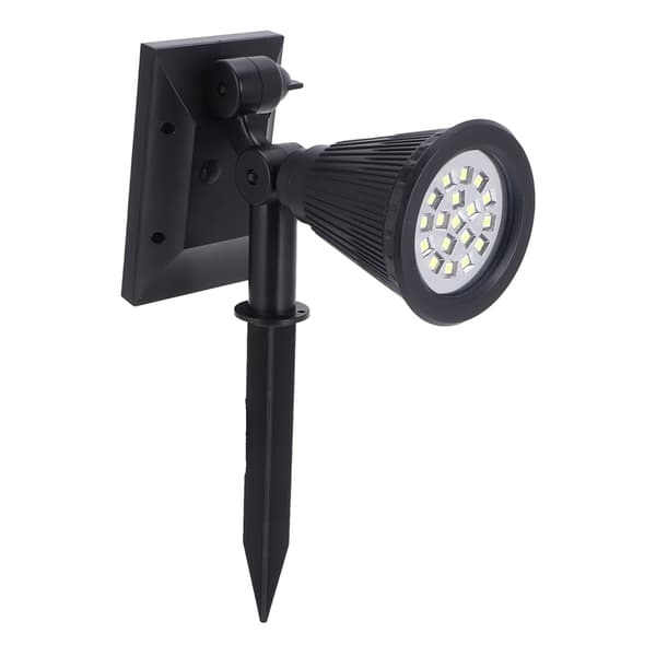 Solar LED-spotlights med 18 chips til udendørs havepark, spydlamper, hvid
