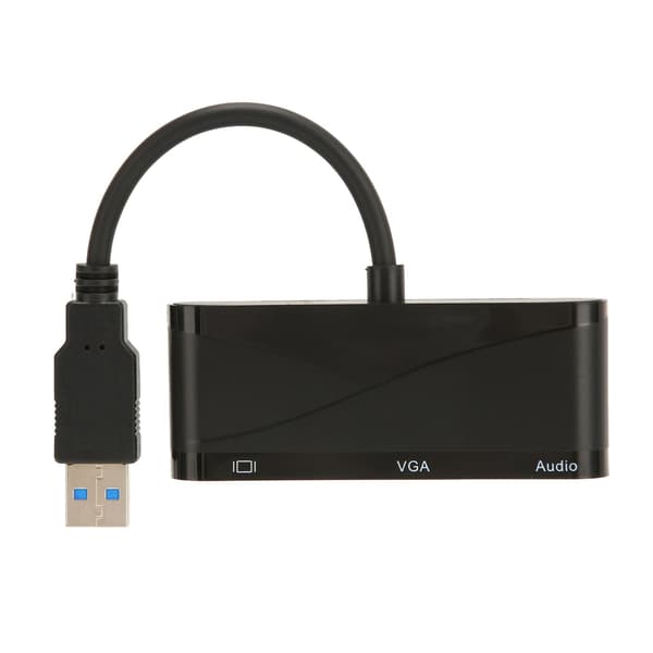 USB-HD Multimedia Interface 2-in-1 musta 1080P 60HZ 5Gbps USB 3.0-VGA-sovitin kokousviihteeseen