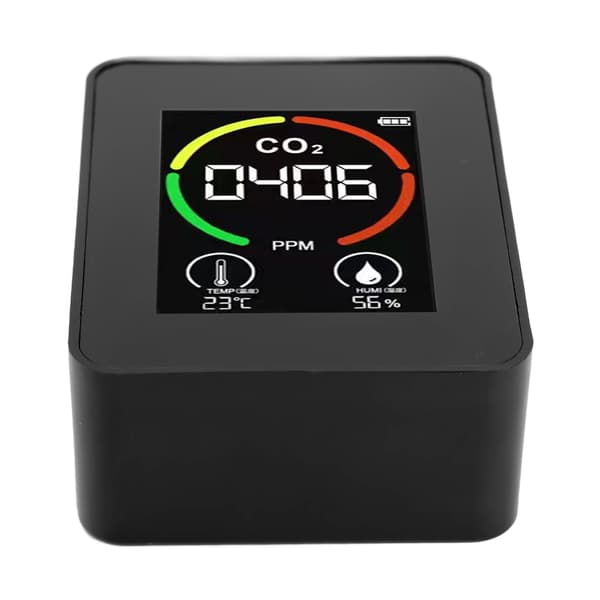 CO2-detektor Luftkvalitetsmätare TVOC-testare USB-laddning Termometer Hygrometer för hemmet
