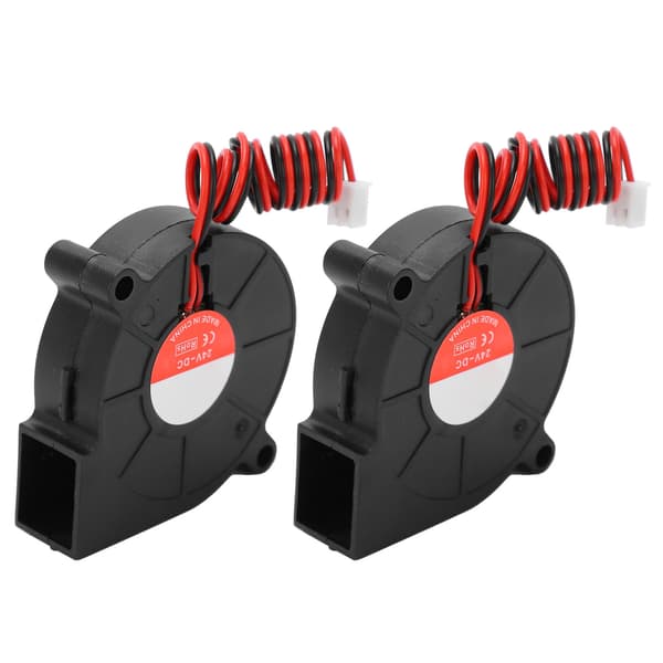 2 stk. 3D-printerventilator lydløs køleventilator passer til Ender‑3 reservedel 50x50x15mm DC24V