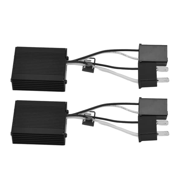 2 stk. LED-forlygtedecoder Anti-jamming aluminiumsskal Bil LED-forlygte Anti-flimmer Canbus-decoder 9-16V
