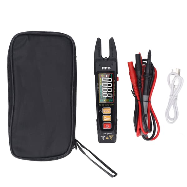 Auto-Ranging Digital Tangamperemeter, True RMS, Farve LCD Elektrisk Tester til AC/DC Strøm, Spænding, Kondensator, Diode & Frekvens