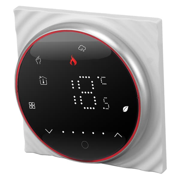 LED Smart Termostat til Vandopvarmning Programmerbar Termostat Nøjagtig 7-dages Programmerbar Termostat AC95‑240V Firkantet Base Sort