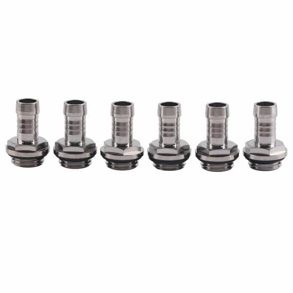 6 STK PC Vandkøling TwoTouch Fitting G1/4 Gevind Barb Stik til Rør 9.2mm